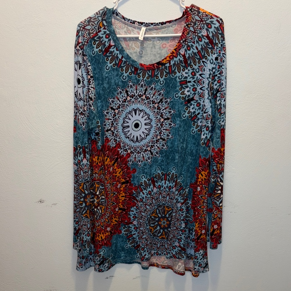 Bohemian Print Women Top 3x